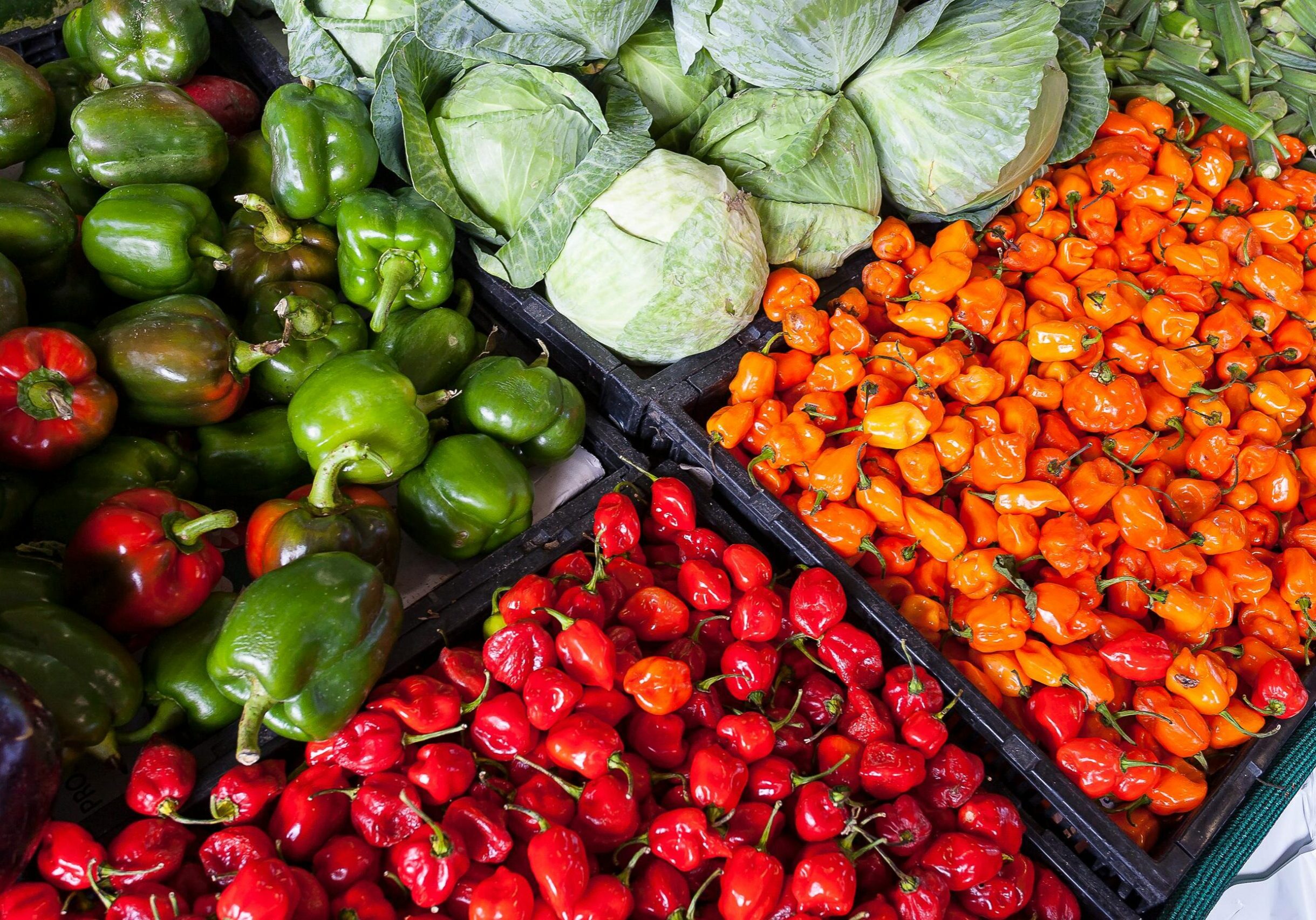 Assorted Vegetable Store Displays